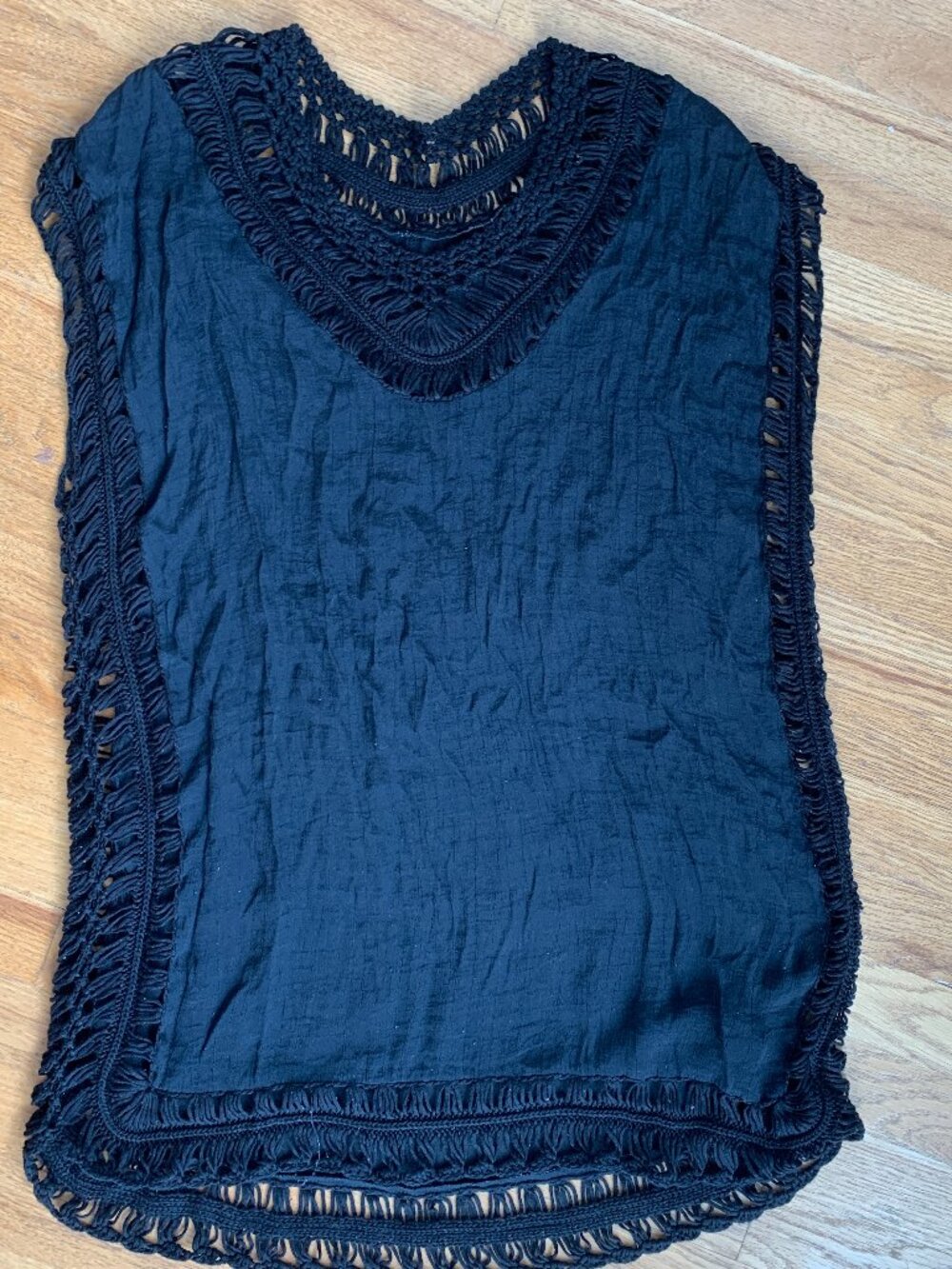 XS - M Black Beach Cover Up